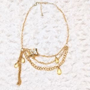 amrita singh layered gold chain statement necklace